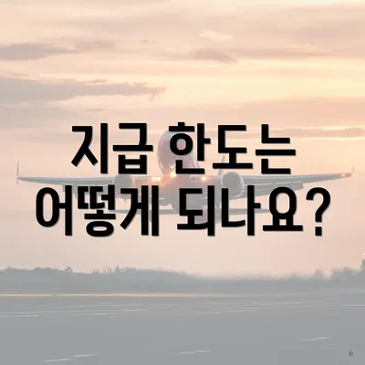 지급 한도는 어떻게 되나요?