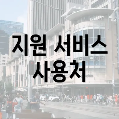 지원 서비스 사용처