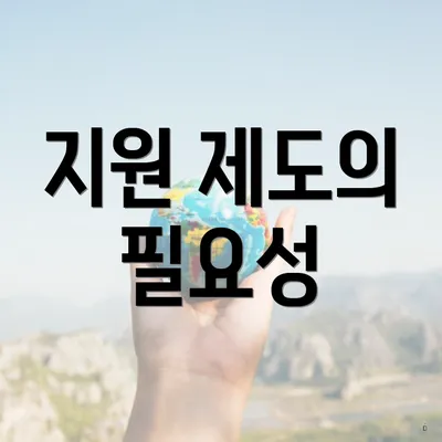 지원 제도의 필요성