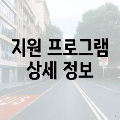 지원 프로그램 상세 정보