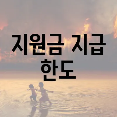 지원금 지급 한도