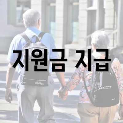 지원금 지급