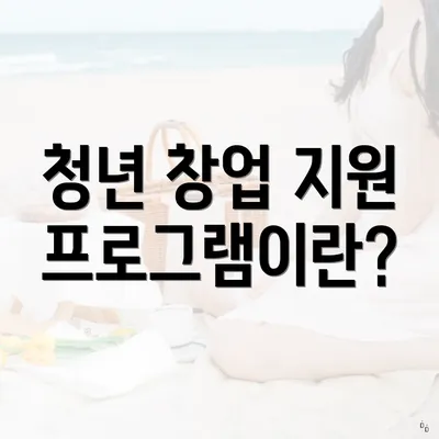 청년 창업 지원 프로그램이란?