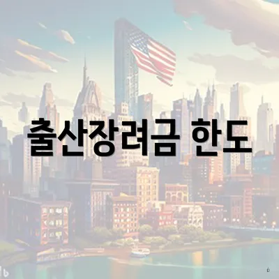 출산장려금 한도