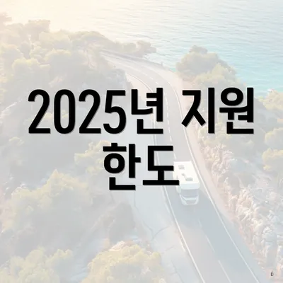 2025년 지원 한도