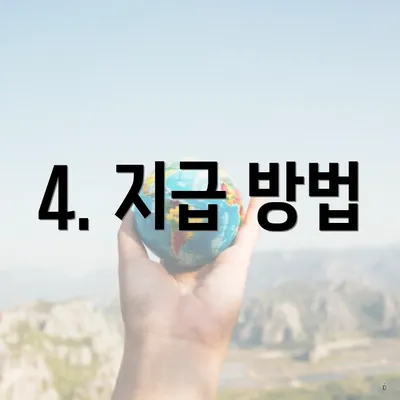 4. 지급 방법