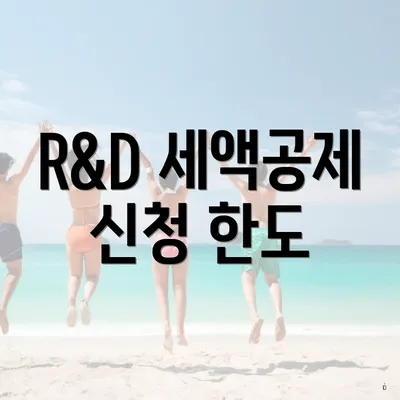 R&D 세액공제 신청 한도