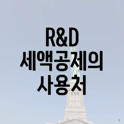 R&D 세액공제의 사용처
