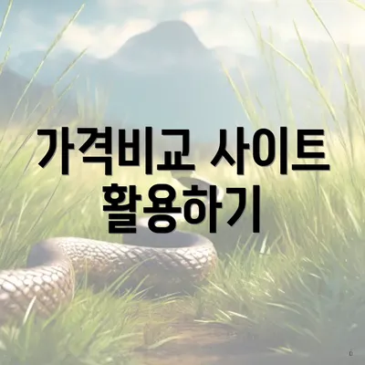 가격비교 사이트 활용하기