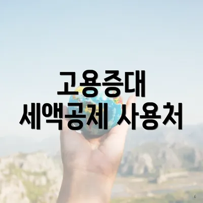 고용증대 세액공제 사용처