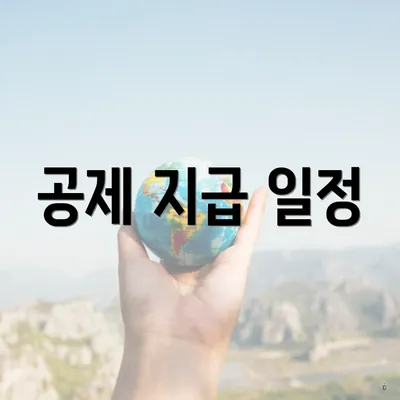 공제 지급 일정