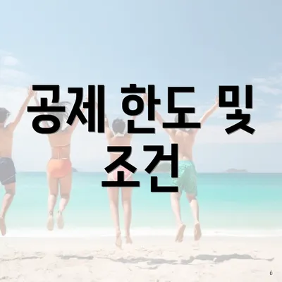 공제 한도 및 조건