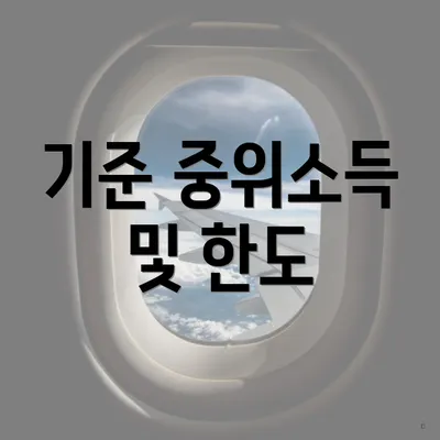 기준 중위소득 및 한도