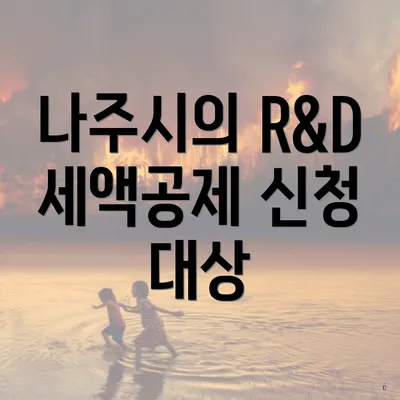 나주시의 R&D 세액공제 신청 대상