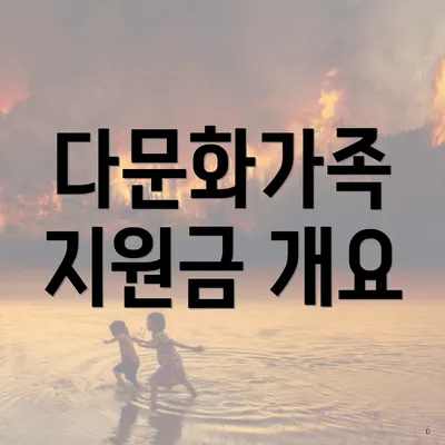 다문화가족 지원금 개요