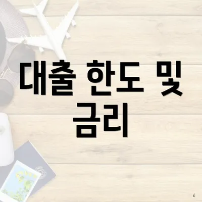 대출 한도 및 금리