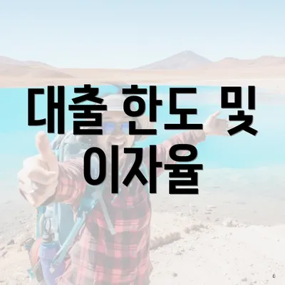 대출 한도 및 이자율