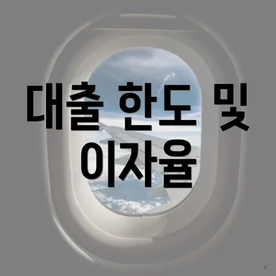 대출 한도 및 이자율