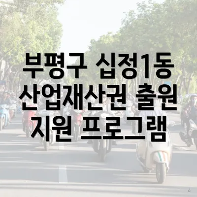 부평구 십정1동 산업재산권 출원 지원 프로그램