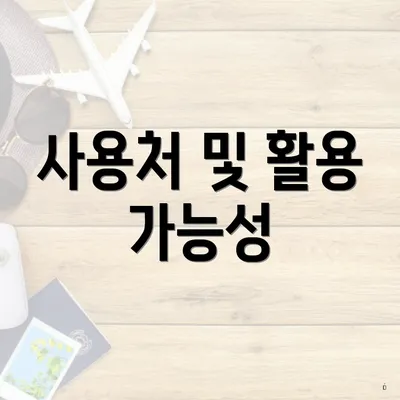사용처 및 활용 가능성