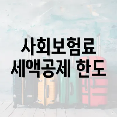 사회보험료 세액공제 한도