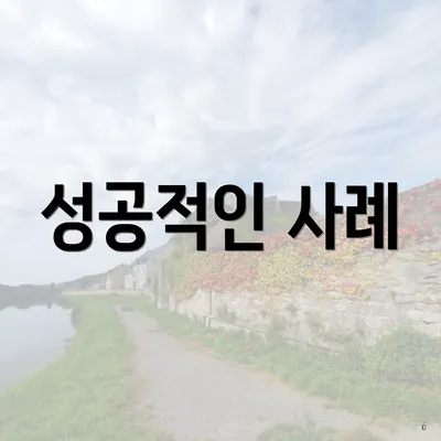 성공적인 사례