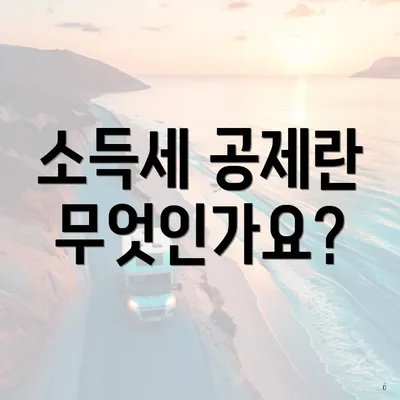 소득세 공제란 무엇인가요?