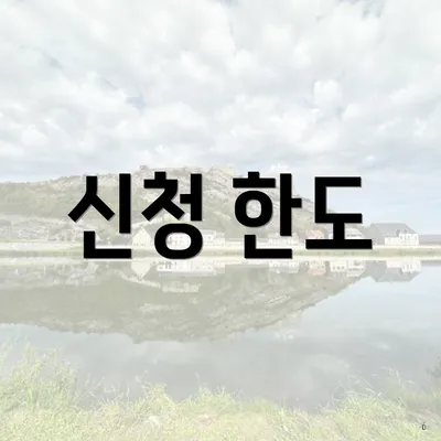신청 한도