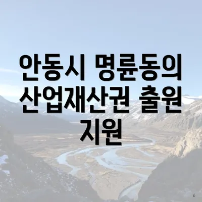 안동시 명륜동의 산업재산권 출원 지원