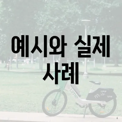 예시와 실제 사례
