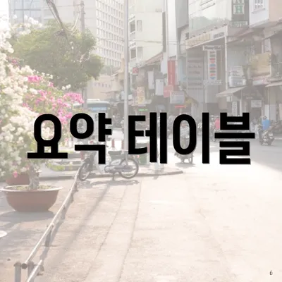 요약 테이블