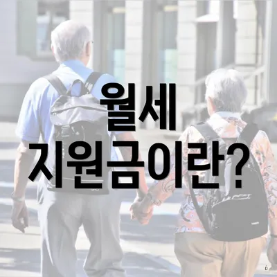 월세 지원금이란?