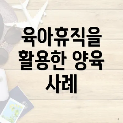 육아휴직을 활용한 양육 사례