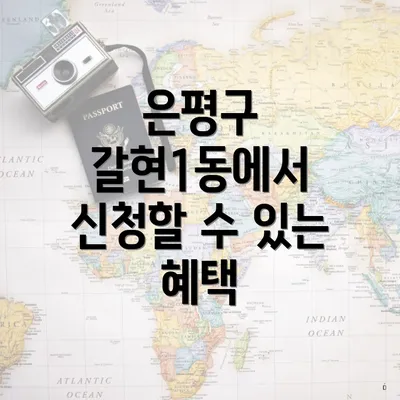 은평구 갈현1동에서 신청할 수 있는 혜택