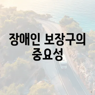 장애인 보장구의 중요성