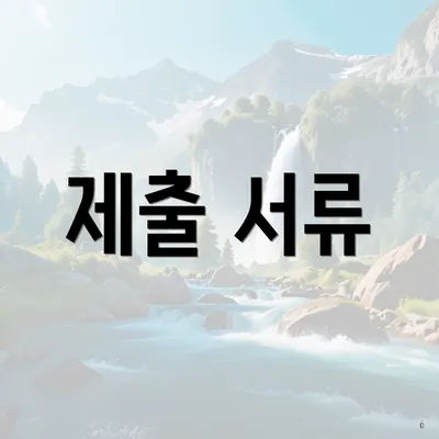 제출 서류