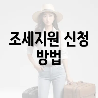 조세지원 신청 방법