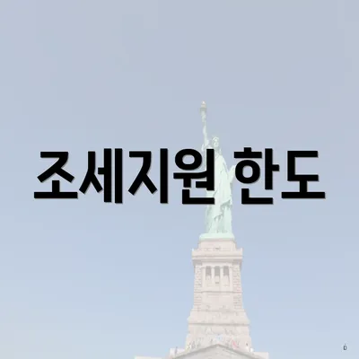 조세지원 한도