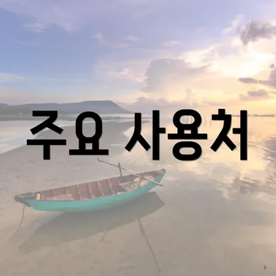 주요 사용처