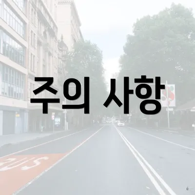 주의 사항