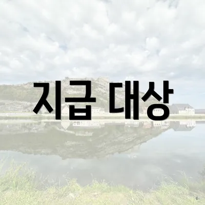 지급 대상