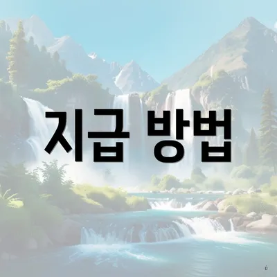 지급 방법