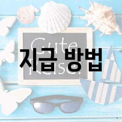 지급 방법