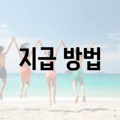 지급 방법