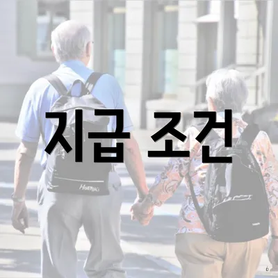지급 조건