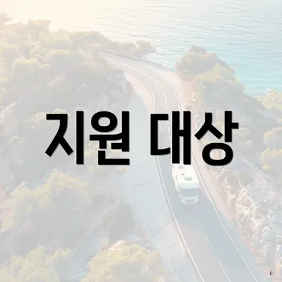지원 대상