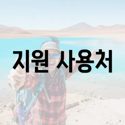 지원 사용처