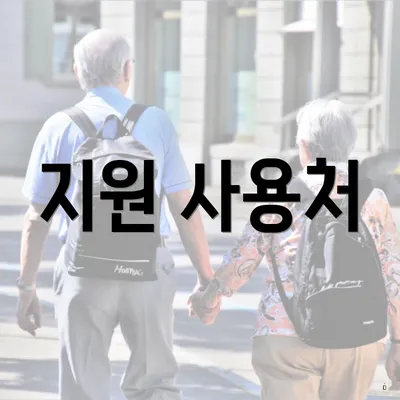 지원 사용처