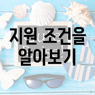 지원 조건을 알아보기