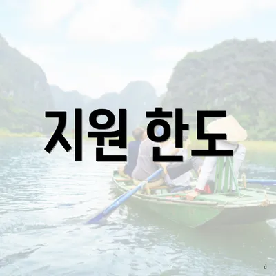 지원 한도